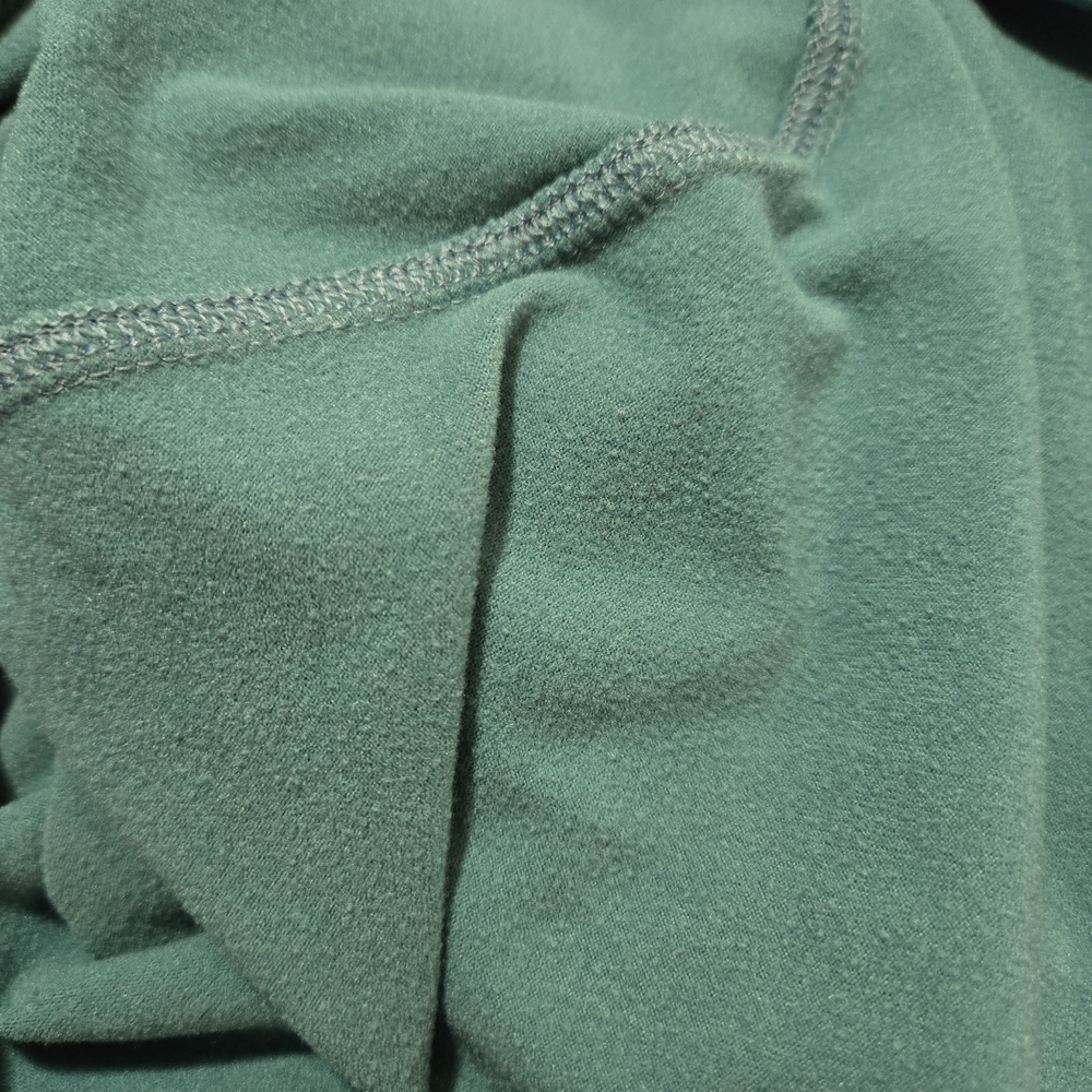 MTA Sport Teal Starry Long Sleeve Shirt Size Large Silver Metallic Stars Ruffles - Picture 8 of 10